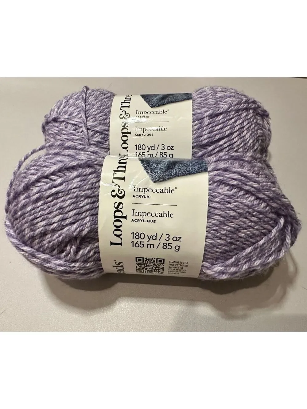 NWT + DISCONTINUED 2 Loops & Threads Impeccable Yarn - Lavender Mouline